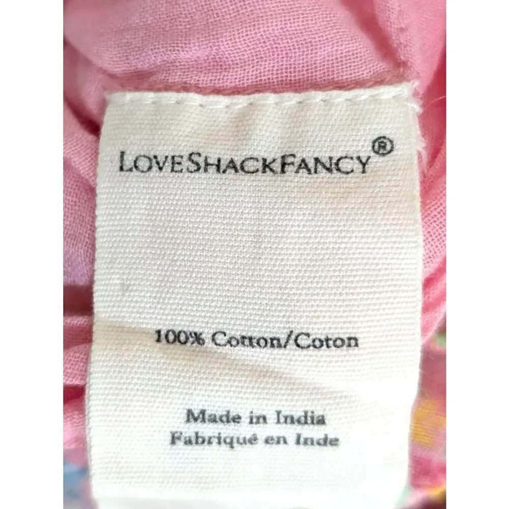 LoveShackFancy Audette Mini Dress in Melon Punch - Size Small